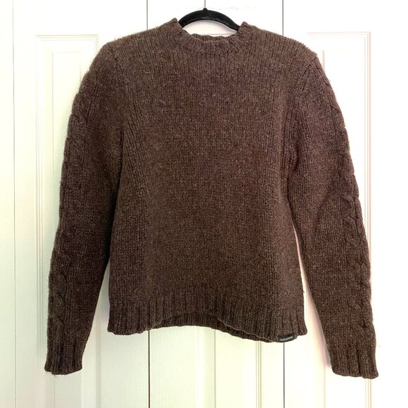 Abercrombie & Fitch Other - Vintage 90s Abercrombie & Fitch Mens Sweater 100% Wool Chunky Brown Size M
